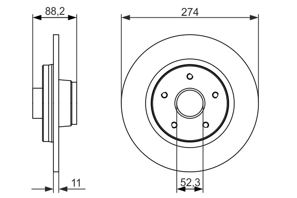 BOSCH 0 986 479 695 Discofreno-Discofreno-Ricambi Euro