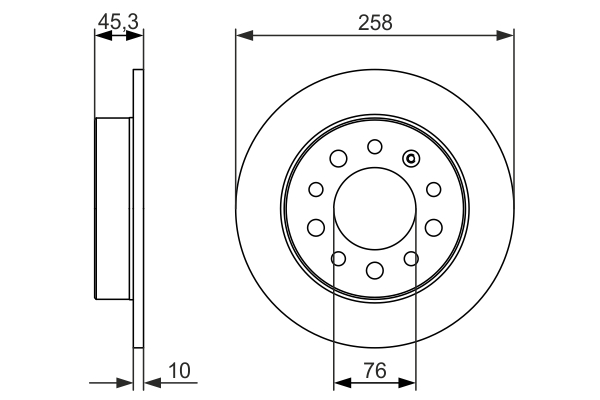 BOSCH 0 986 479 697 Discofreno-Discofreno-Ricambi Euro