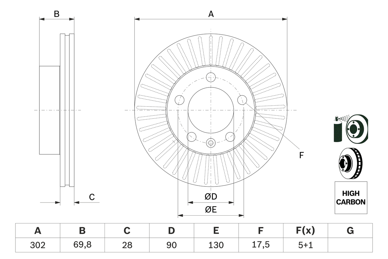 BOSCH 0 986 479 716 Discofreno-Discofreno-Ricambi Euro