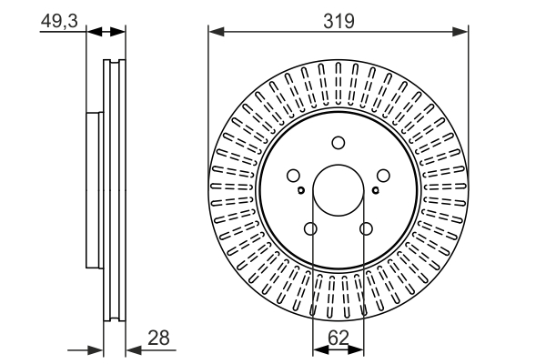 BOSCH 0 986 479 722 Discofreno-Discofreno-Ricambi Euro