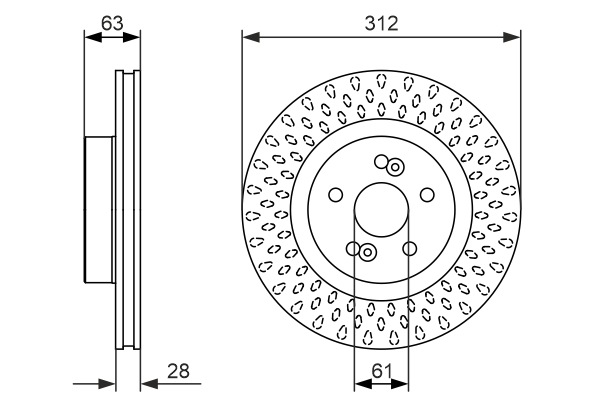 BOSCH 0 986 479 723 féktárcsa