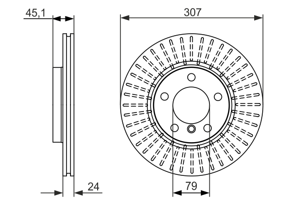 BOSCH 0 986 479 726 féktárcsa