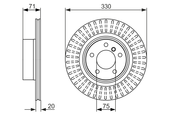 BOSCH 0 986 479 727 féktárcsa