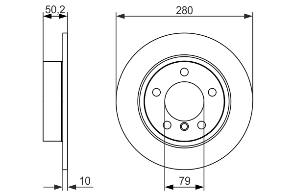 BOSCH 0 986 479 728 féktárcsa