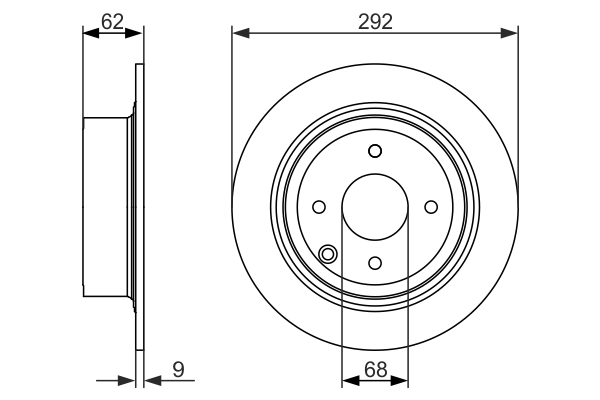 BOSCH 0 986 479 742 féktárcsa