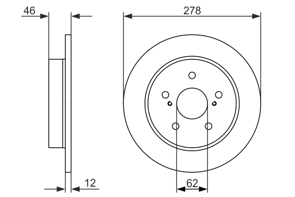 BOSCH 0 986 479 752 Discofreno-Discofreno-Ricambi Euro