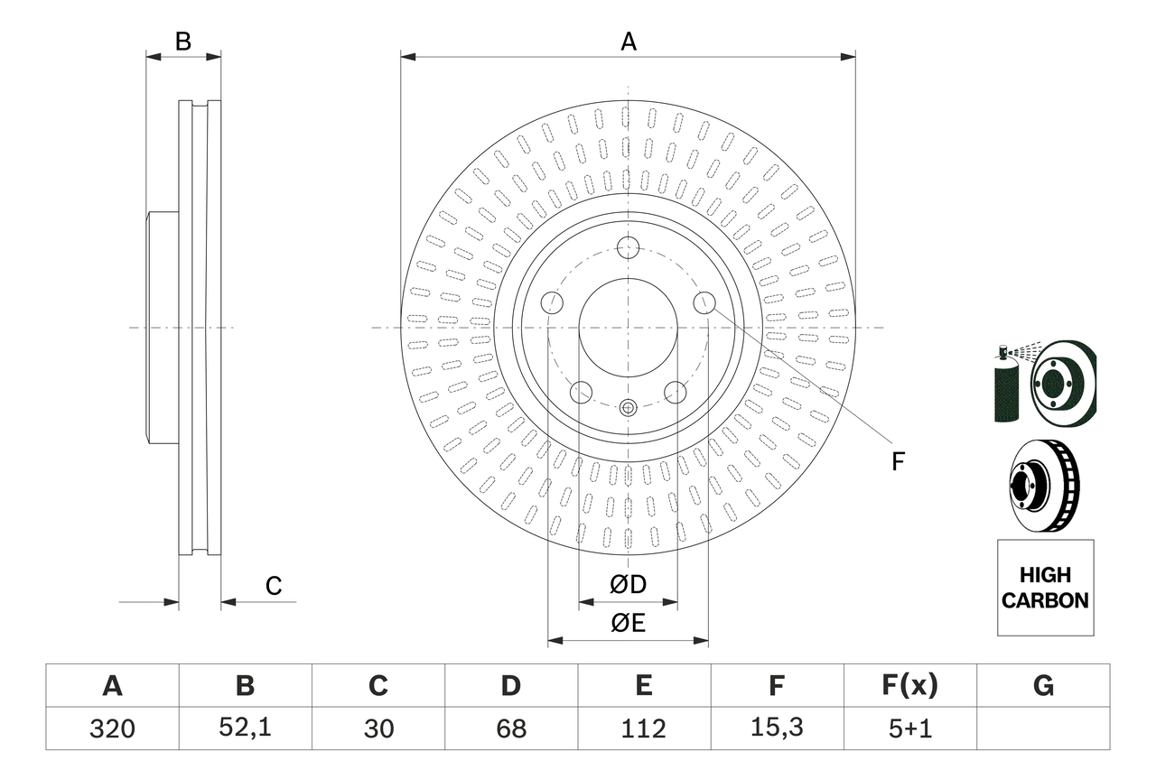 BOSCH 0 986 479 753 Discofreno-Discofreno-Ricambi Euro