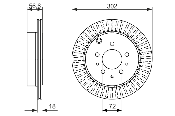 BOSCH 0 986 479 757 féktárcsa