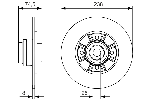 BOSCH 0 986 479 760 Discofreno-Discofreno-Ricambi Euro