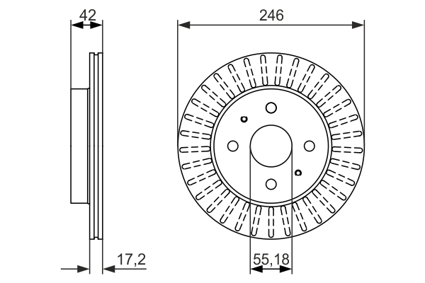 BOSCH 0 986 479 769 Discofreno-Discofreno-Ricambi Euro