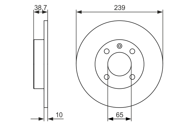 BOSCH 0 986 479 824 Brake Disc