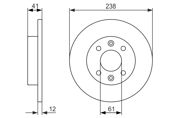 BOSCH 0 986 479 831 Brake Disc