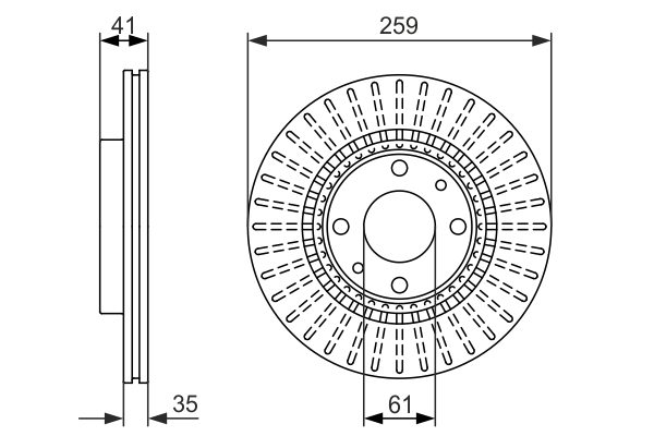 BOSCH 0 986 479 833 Brake Disc