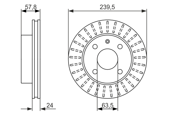 BOSCH 0 986 479 836 Brake Disc