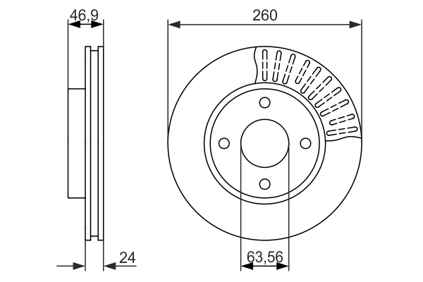 BOSCH 0 986 479 837 Brake Disc