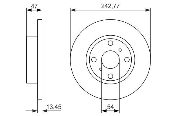 BOSCH 0 986 479 843 Brake Disc