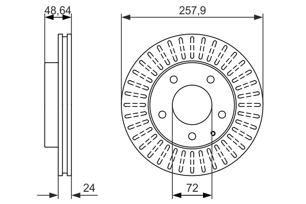 BOSCH 0 986 479 844 Brake Disc