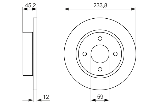 BOSCH 0 986 479 852 Brake Disc