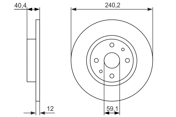 BOSCH 0 986 479 858 Brake Disc