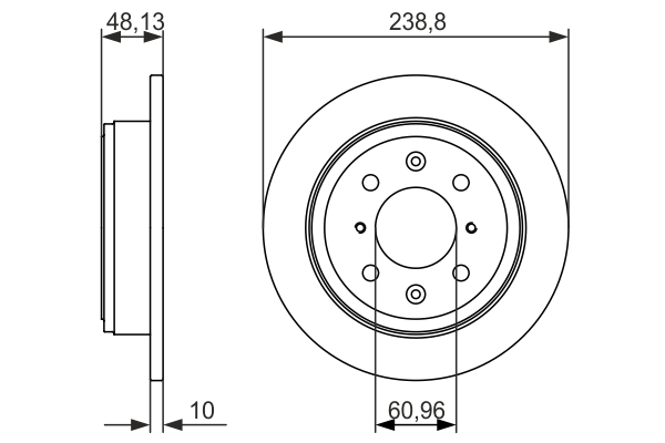 BOSCH 0 986 479 860 Brake Disc