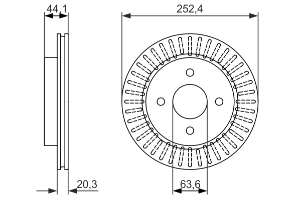 BOSCH 0 986 479 887 Brake Disc