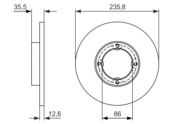 BOSCH 0 986 479 898 Brake Disc