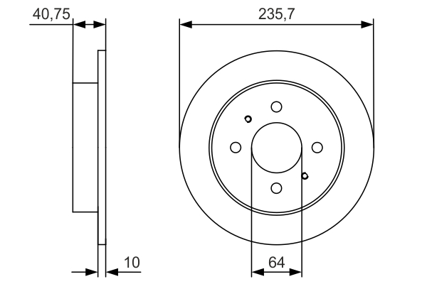 BOSCH 0 986 479 967 Brake Disc