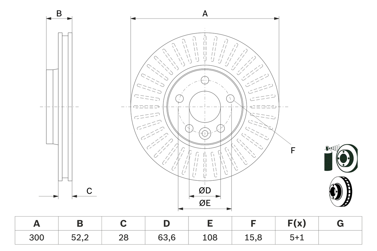 BOSCH 0 986 479 974 féktárcsa