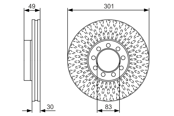 BOSCH 0 986 479 A23 féktárcsa