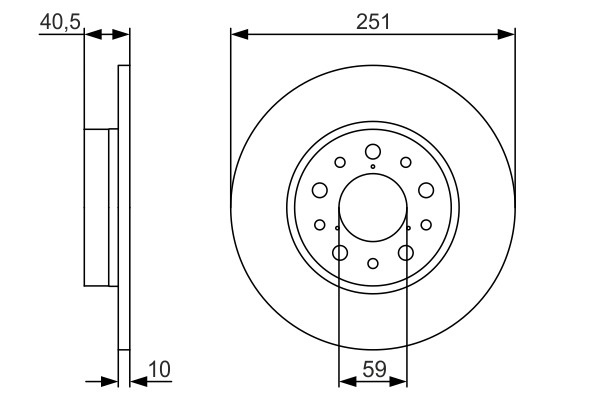 BOSCH 0 986 479 A37 Brake Disc