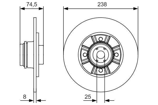 BOSCH 0 986 479 A48 féktárcsa