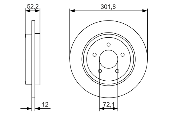 BOSCH 0 986 479 A53 Discofreno-Discofreno-Ricambi Euro