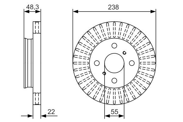 BOSCH 0 986 479 A63 Brake Disc