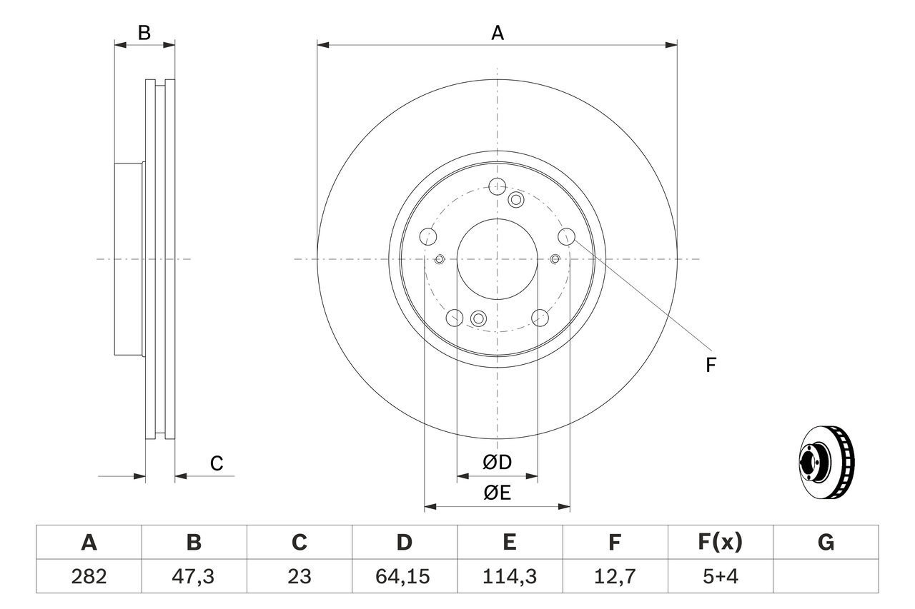 BOSCH 0 986 479 A99 Brake Disc