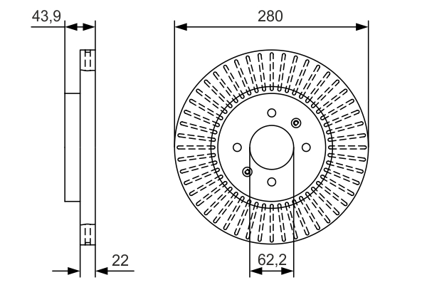 BOSCH 0 986 479 B05 féktárcsa