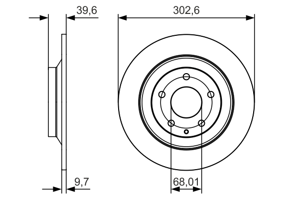 BOSCH 0 986 479 C28 féktárcsa