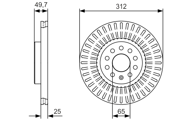 BOSCH 0 986 479 C29 Discofreno-Discofreno-Ricambi Euro