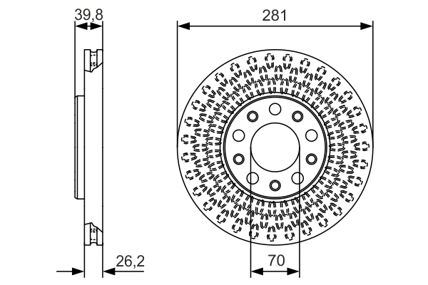 BOSCH 0 986 479 C42 féktárcsa