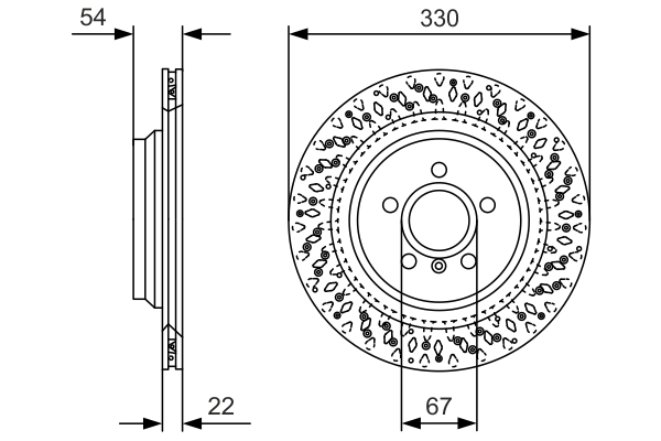 BOSCH 0 986 479 D11 féktárcsa