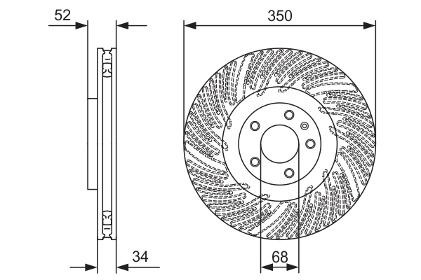 BOSCH 0 986 479 D26 féktárcsa