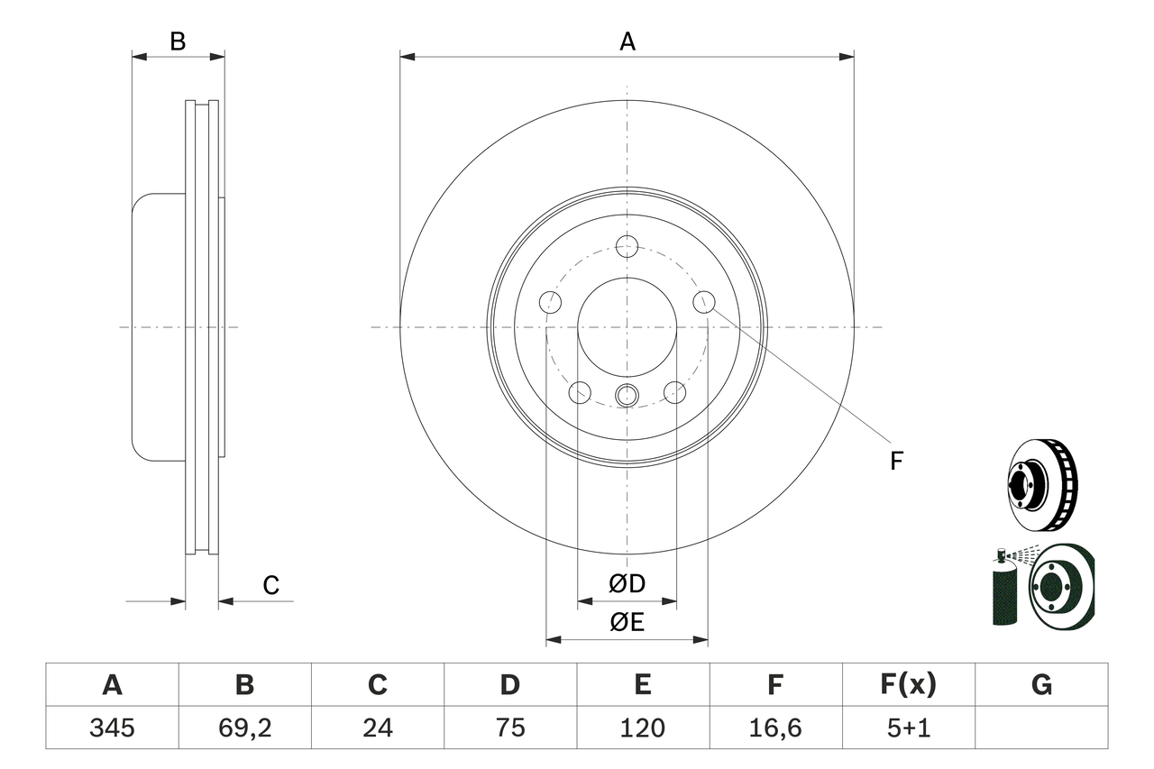 BOSCH 0 986 479 D59 Discofreno-Discofreno-Ricambi Euro