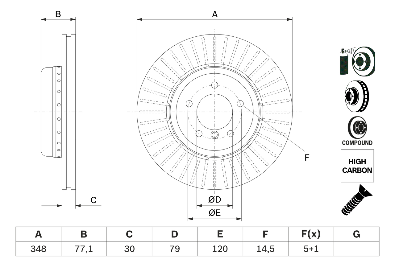 BOSCH 0 986 479 E14 Discofreno-Discofreno-Ricambi Euro