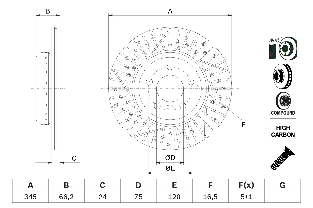 BOSCH 0 986 479 E15 Discofreno-Discofreno-Ricambi Euro