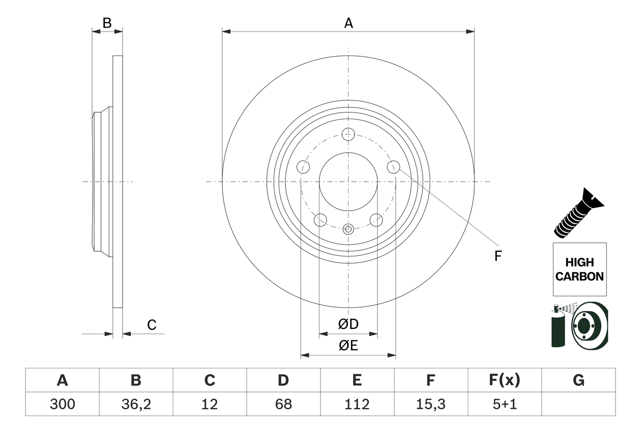 BOSCH 0 986 479 E33 Discofreno