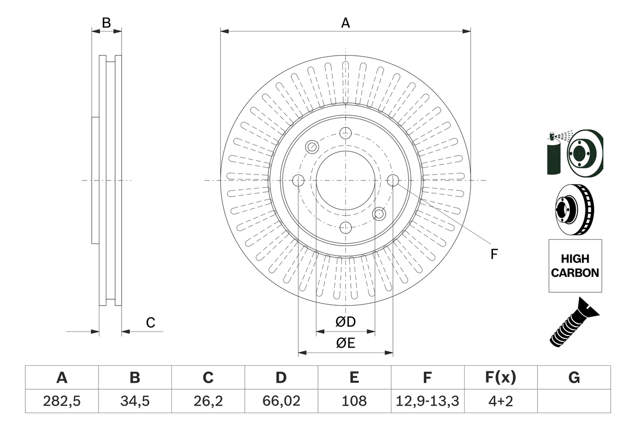 BOSCH 0 986 479 E67 Disc frana