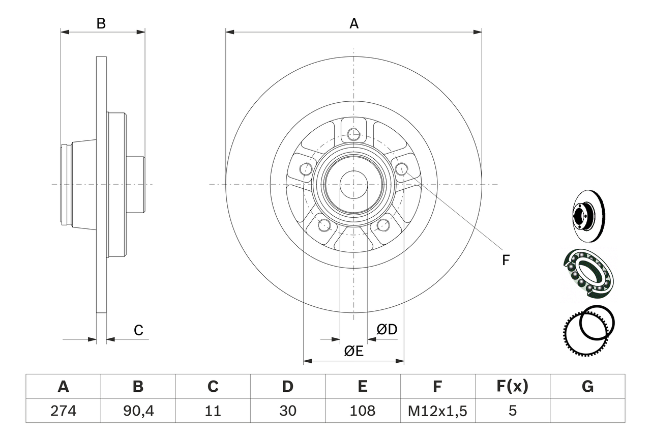 BOSCH 0 986 479 F30 Discofreno