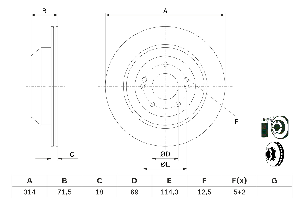 BOSCH 0 986 479 F43 Discofreno-Discofreno-Ricambi Euro