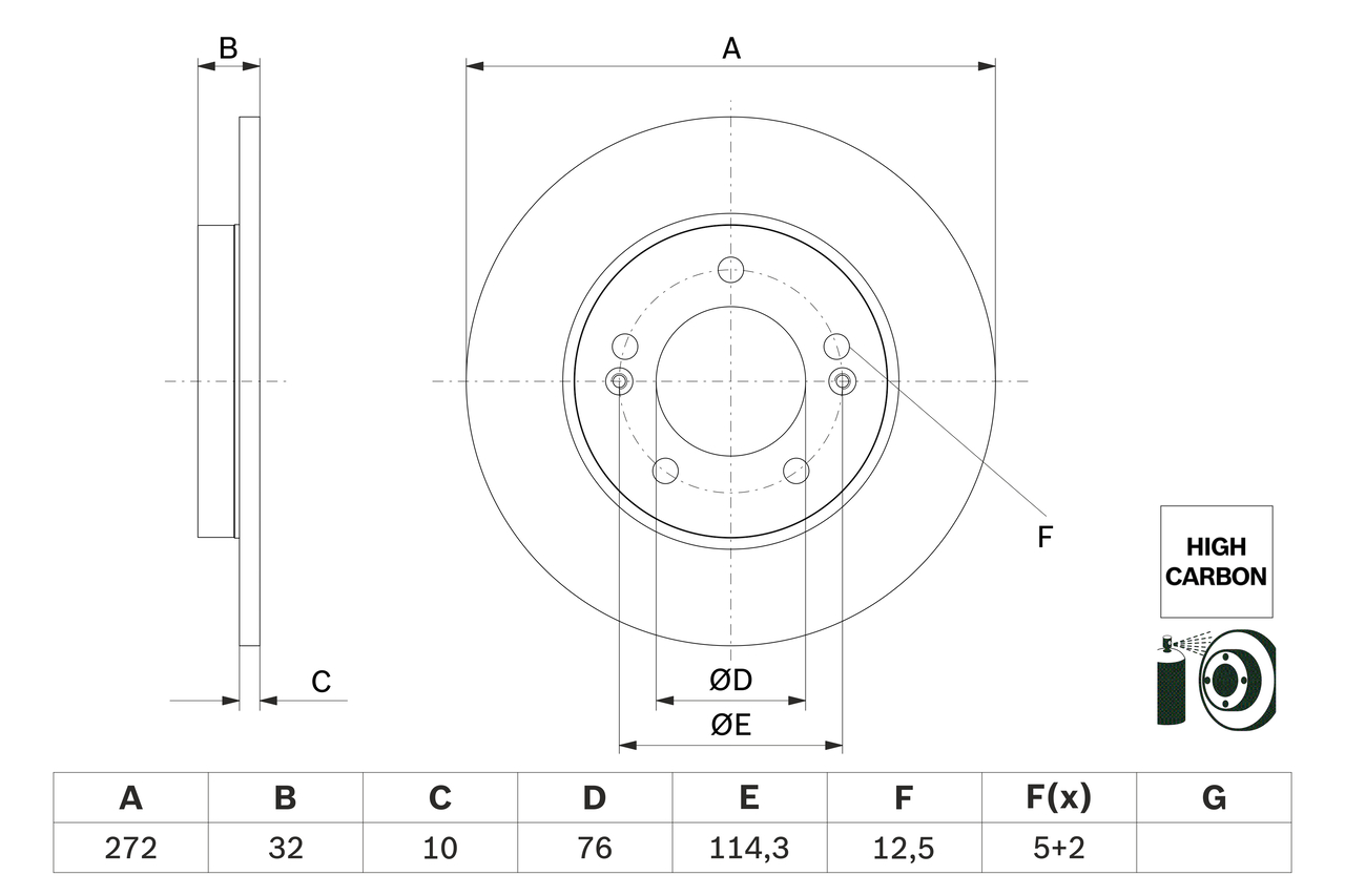 BOSCH 0 986 479 G30 Disc frana