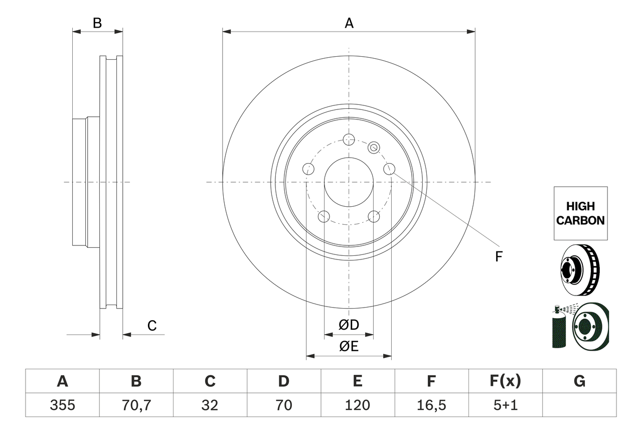 BOSCH 0 986 479 G54 féktárcsa