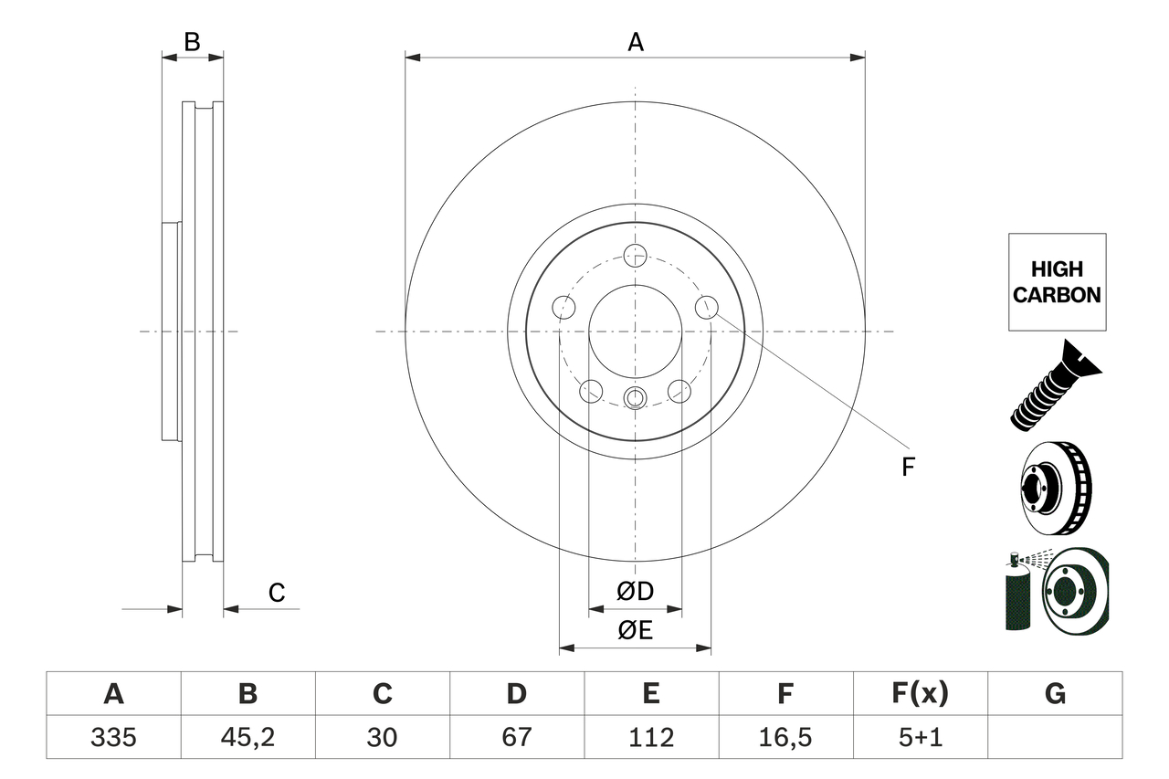 BOSCH 0 986 479 H10 Discofreno